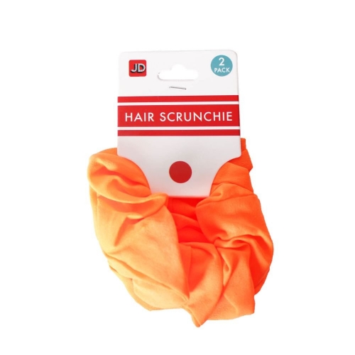 Hair Scrunchies Orange Pk 2
