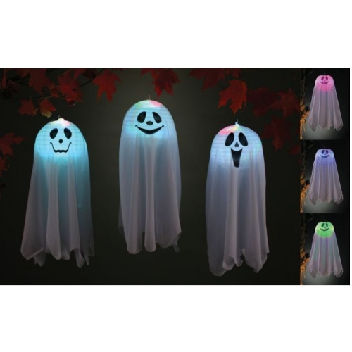 Ghost Lanterns with LED Hanging Assorted 36cm LIMITED STOCK