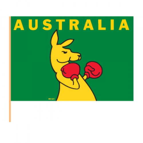 Boxing Kangaroo Large Flag Ea LIMITED STOCK
