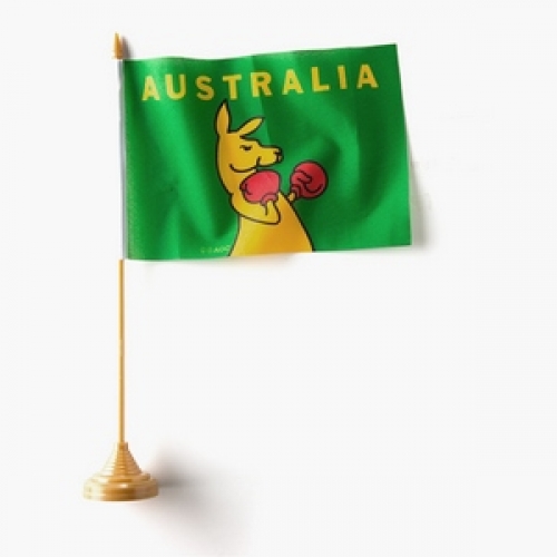Boxing Kangaroo Desk Flag Ea
