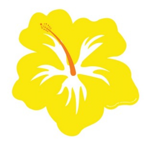 Cut Out Hibiscus Yellow Ea