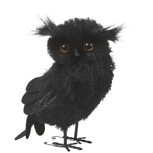 Owl Black Standing 21cm Ea LIMITED STOCK