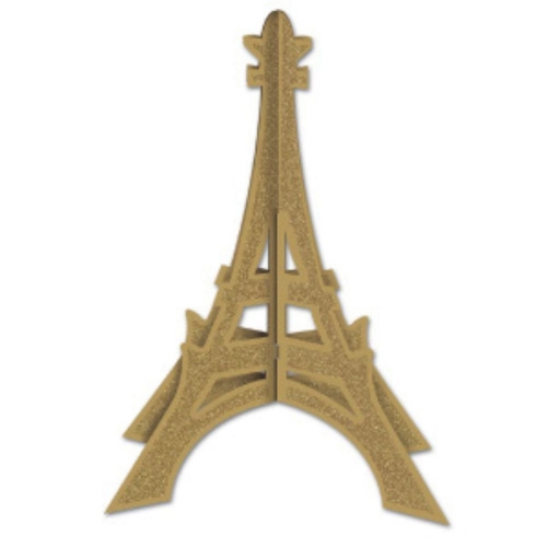 Paris Centrepiece Eiffel Tower 3D Glittered 30cm Ea