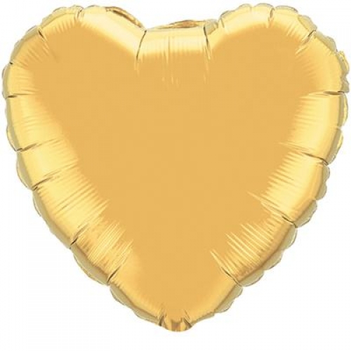 Balloon Foil 45cm Heart Gold Ea