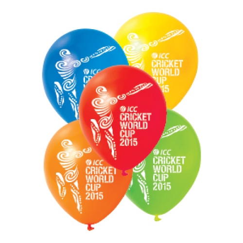 Cricket World Cup Balloons Pk 25 COLLECTABLE 2015