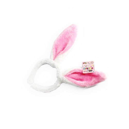 Easter Bunny Ears Plush White with Pink ea
