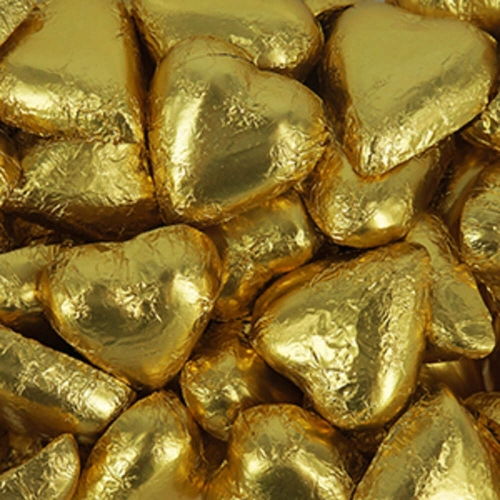 Candy Chocolate Hearts Gold 500g