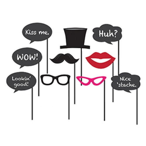 Chalkboard Photo Booth Props pk 10