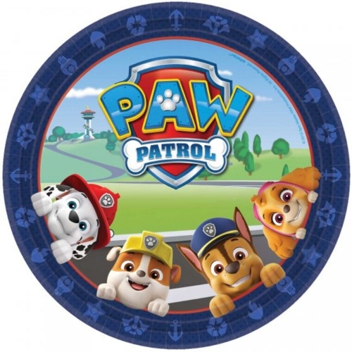 Paw Patrol Plate 22cm pk 8