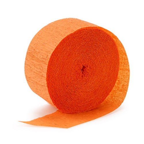 Streamer Orange Crepe 4.5cm x 25m Ea