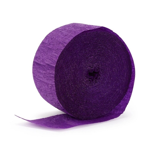 Streamer Purple Crepe 4.5cm x 25m Ea