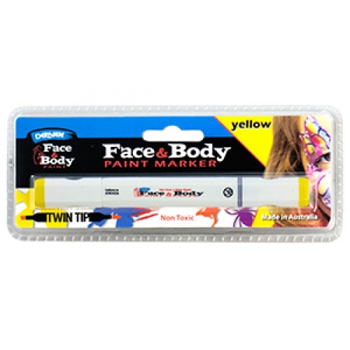Face & Body Paint Marker Yellow ea LIMITED STOCK