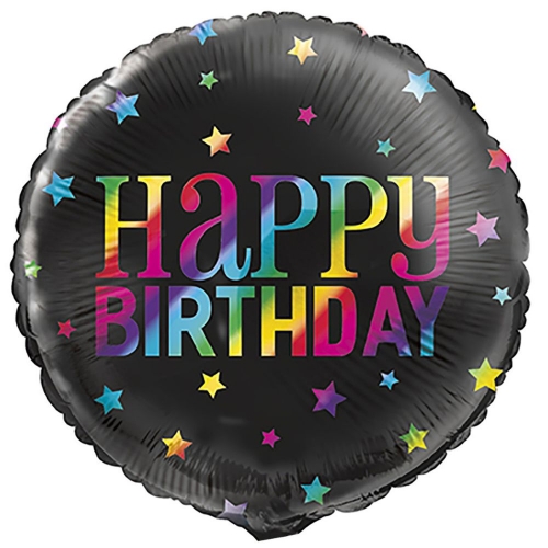 Balloon Foil 45cm Happy Birthday Rainbow Ea