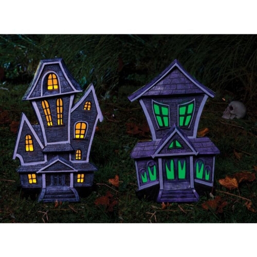 Haunted House with Lights Assorted 55cm Ea LIMITED STOCK