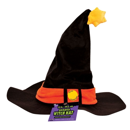 Witch Hat Animated 40cm Ea LIMITED STOCK