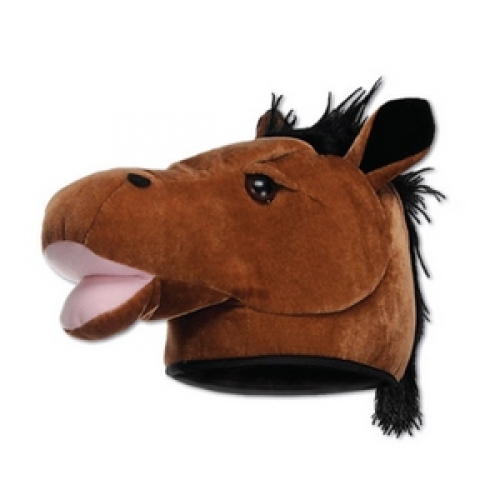 Hat Horse Head Plush Ea