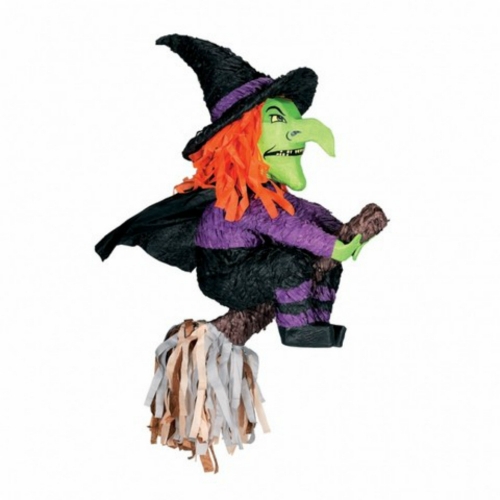 Pinata Witch on Broomstick 50cm Ea LIMITED STOCK