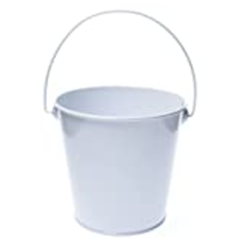 Bucket Metal White 12cm Ea