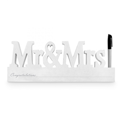 Signature Block 36cm Mr & Mrs White ea