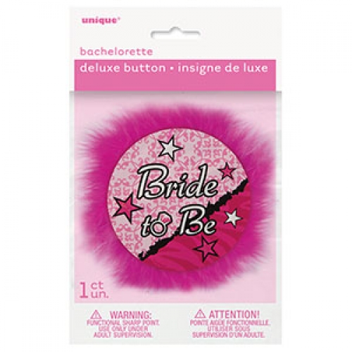 Bride To Be Deluxe Button ea LIMITED STOCK
