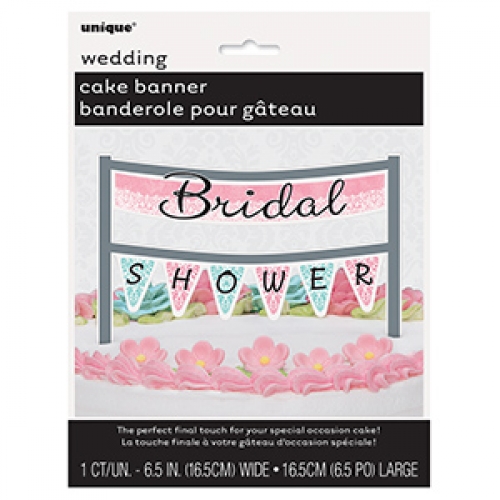 Cake Banner 16.5cm Bridal Shower ea LIMITED STOCK