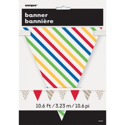 Banner Flag 3.6m Dots & Stripes Bold Multi ea