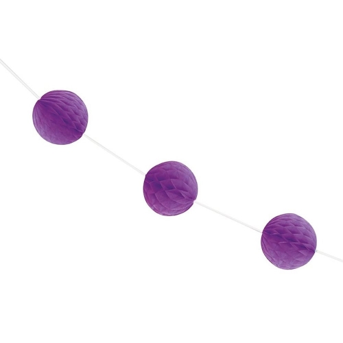 Honeycomb Ball Garland 2.13m Pretty Purple ea