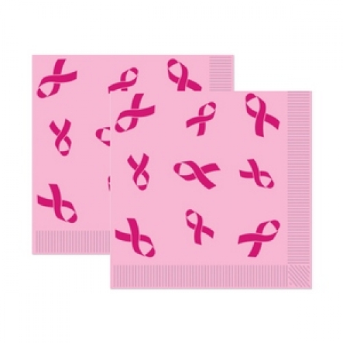 Pink Ribbon Napkin Lunch pk 16 LIMITED STOCK