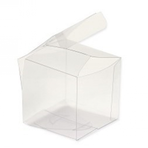 Cup Cake Box PVC 9cm Cube Ea