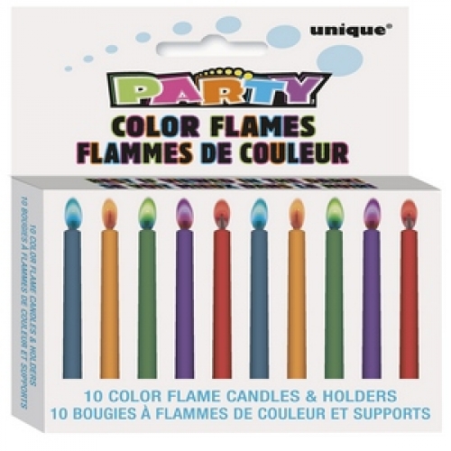 Candle Colour Flame 5.3cm pk 10