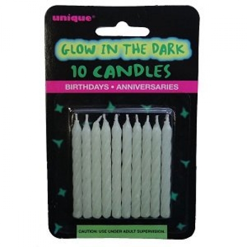 Candle Spiral Glow in the Dark 5cm pk 10