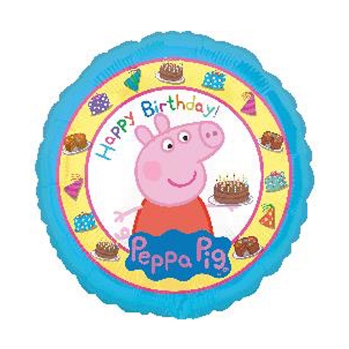 Balloon Foil 45cm Peppa Pig Happy Birthday Ea