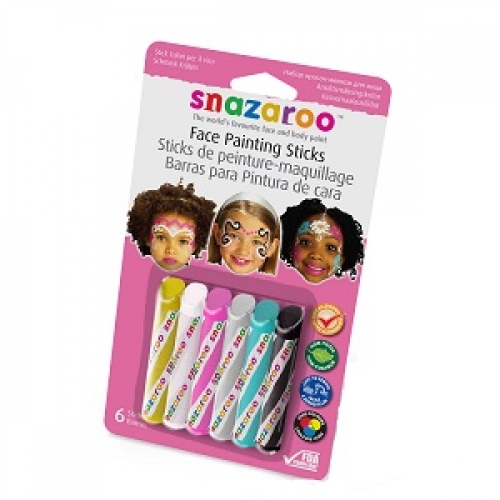Snazaroo Girl Face Paint Sticks Pk 6