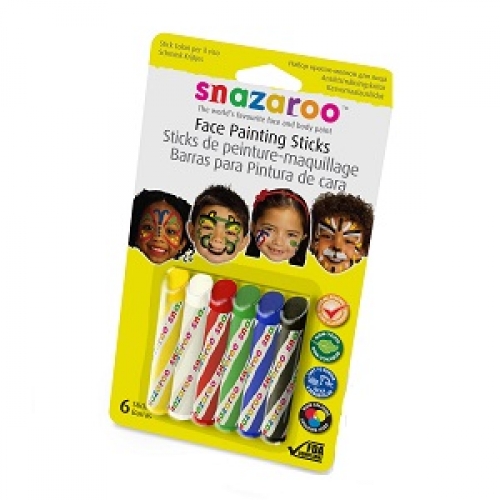 Snazaroo Unisex Face Paint Sticks Pk 6