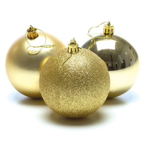 Christmas Balls Gold 20cm Set of 3 pcs PK