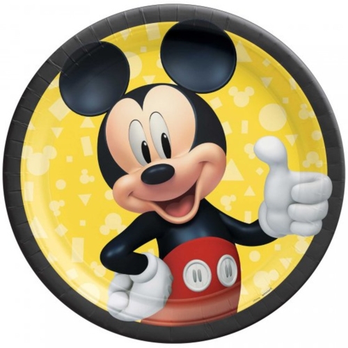 Mickey Mouse Plate 22cm pk 8