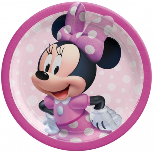 Minnie Mouse Plate 22cm pk 8
