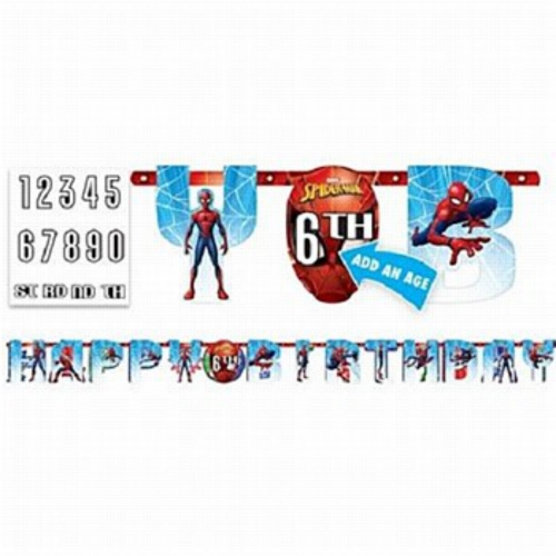 Spider-Man Letter Banner 3.2m x 25cm ea
