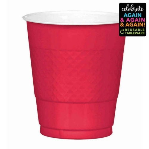 Cup 12oz Apple Red pk 20 CLEARANCE