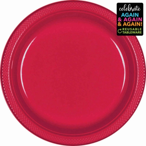 Plate Dinner 22cm Apple Red pk 20 CLEARANCE