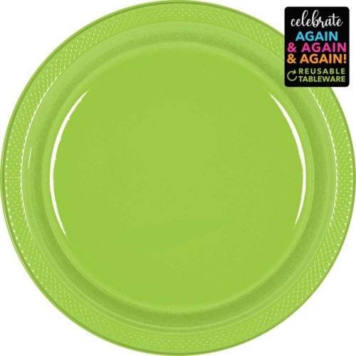 Plate Dinner 22cm Lime Green pk 20 CLEARANCE