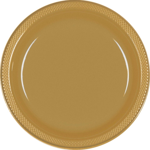 Plate Dinner 22cm Metallic Gold pk 20 CLEARANCE