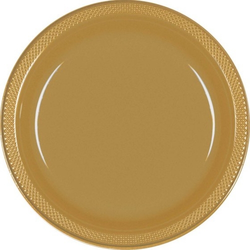 Plate Snack 17cm Metallic Gold pk 20 CLEARANCE