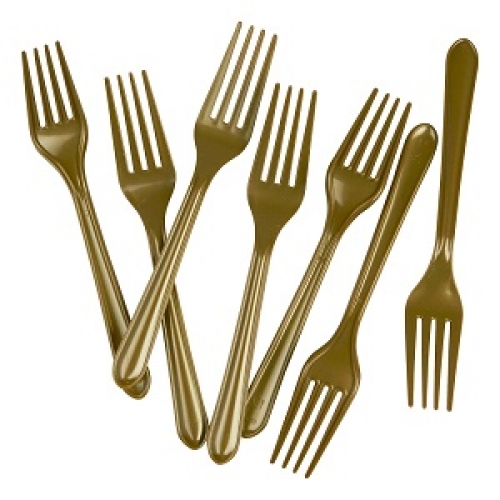 Fork Metallic Gold pk 20