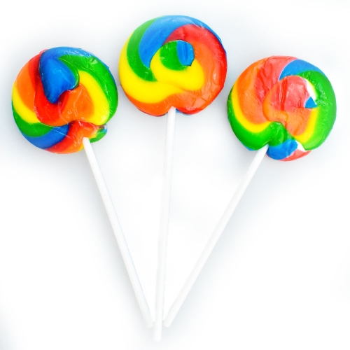 Candy Lolli Pops Rainbow Pk 50
