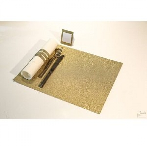 Placemat Glitter Gold pk 8