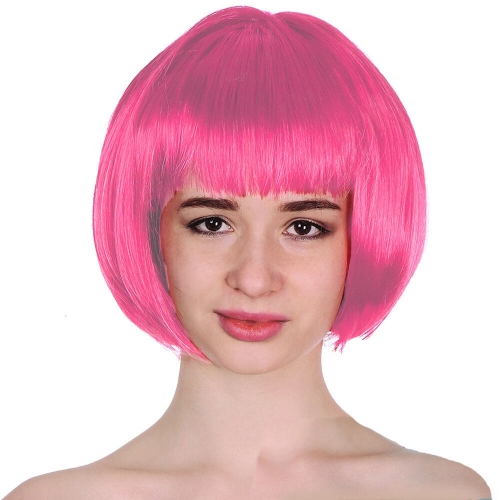 Wig Bob Hot Pink ea
