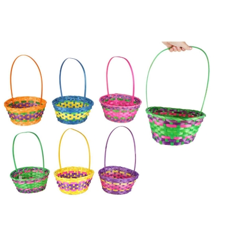 Easter Basket Round with Handle 26cm x12cm Ea