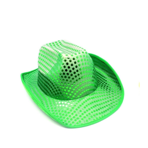 Hat Cowboy Green Sequin Ea