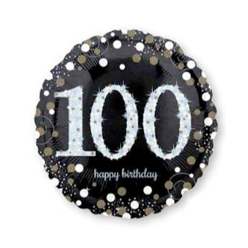 Balloon Foil 45cm Sparkling Birthday 100 ea LIMITED STOCK